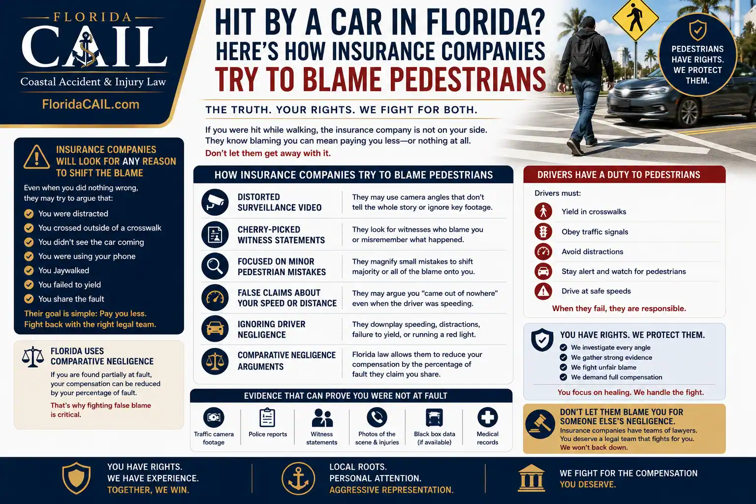 Florida pedestrian accident fault